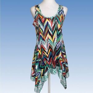 Beige by eci Multicolor Patterned dress size S